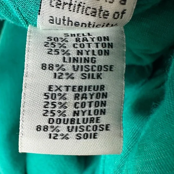 Diane von‎ Furstenberg Lace Dress Gold Zip Front 3/4 Sleeve Green Size 4 - Picture 5 of 8